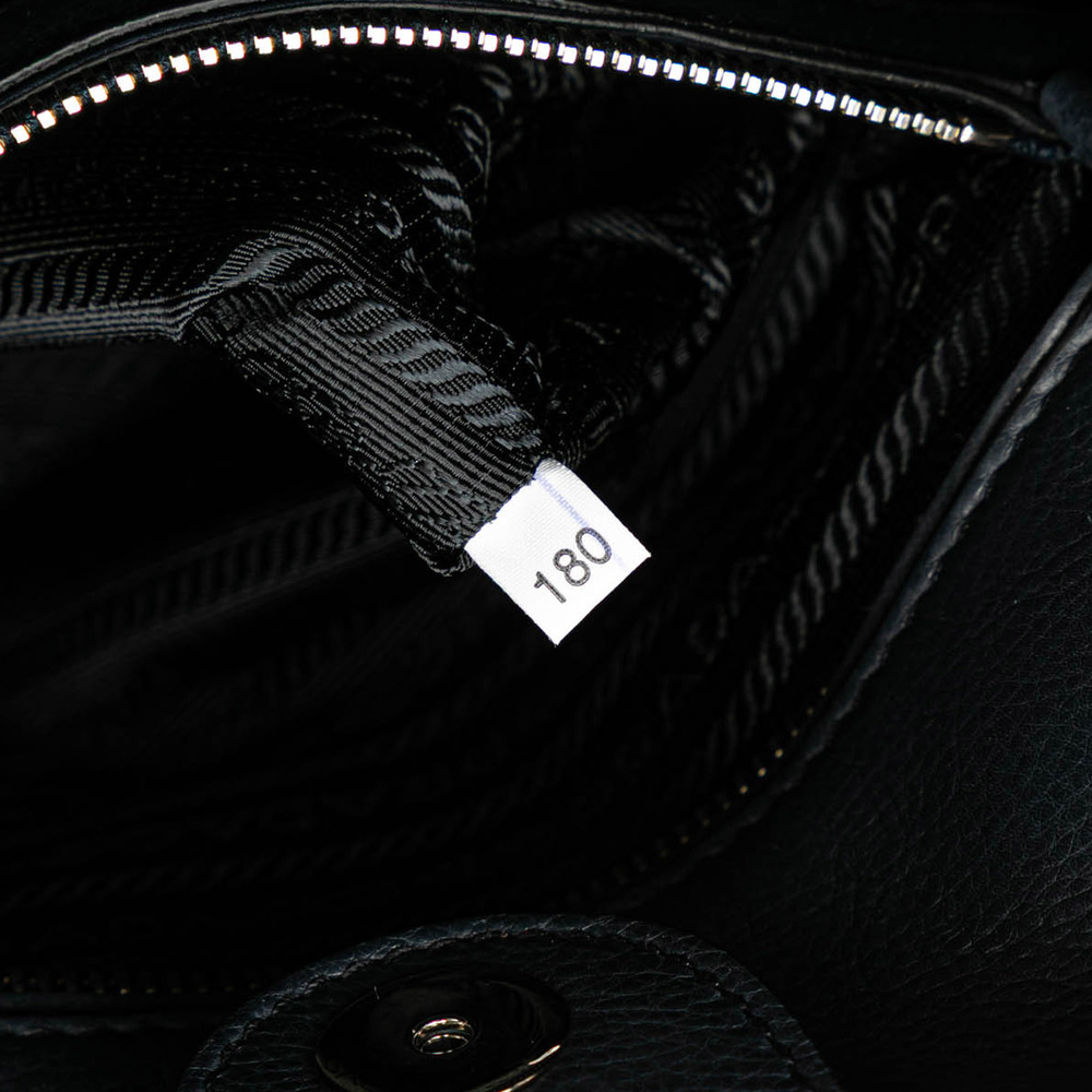 Pre-Loved Prada Glace Calf Twin Pocket Double Handle Satchel - Picture 6 of 12
